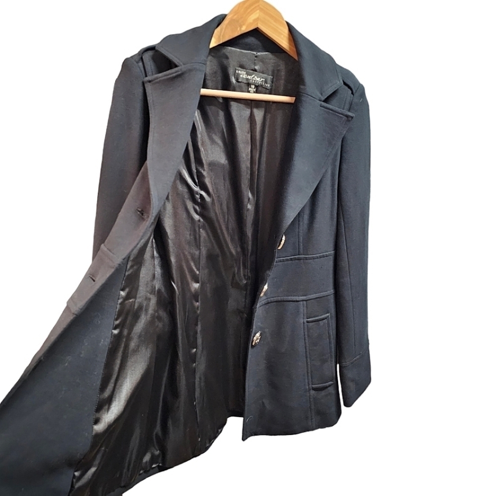 Cach Contour Collection Black Button Front Jacket… - image 8